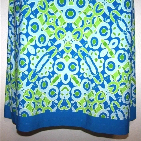 Just TAYLOR sz 6P dress blue/Grn/White sheath - Picture 4 of 9